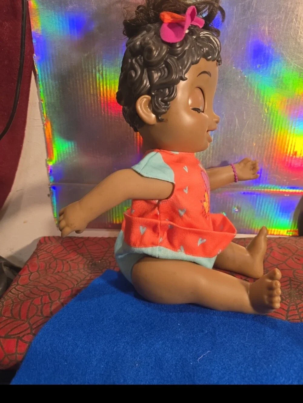 071326 Baby Alive BABY GROWS UP Lovely Rosie African American Doll Talking 14